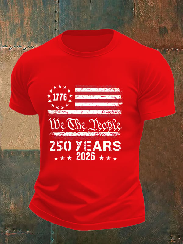 Men's 250 YEARS Print Round-Neck T-Shirt