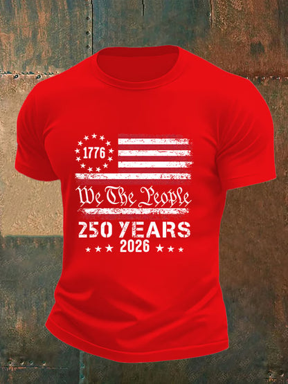 Men's 250 YEARS Print Round-Neck T-Shirt