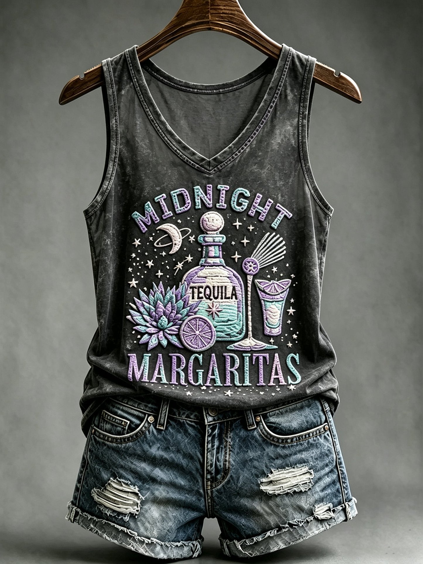 Women's Midnight Margaritas Print Tank Top