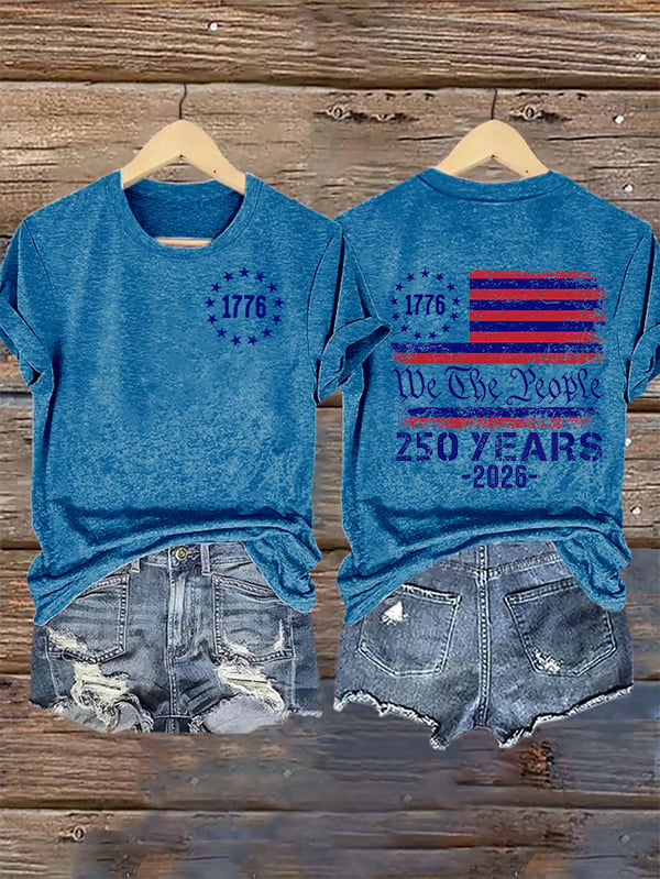 Women's  250 YEARS Print Casual T-Shirt