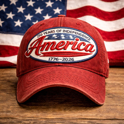 Retro 250th Anniversary Print Casual Hat