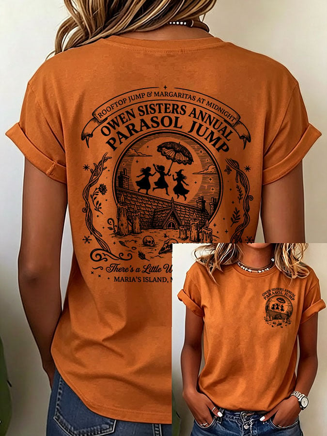 Women's There's A Little Witch In All Of Us Print Casual T-shirt