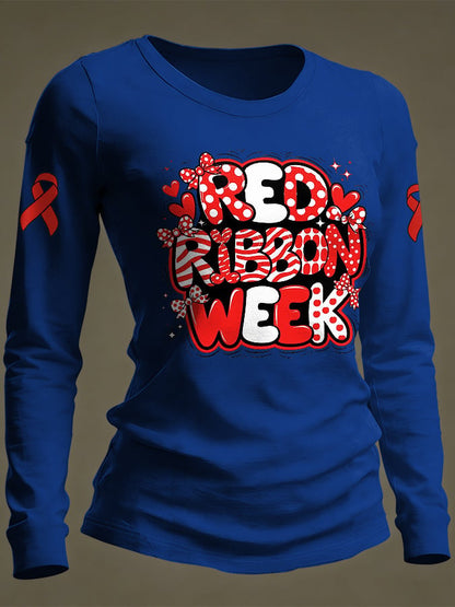 Women's Casual Print Long-Sleeve T-Shirt