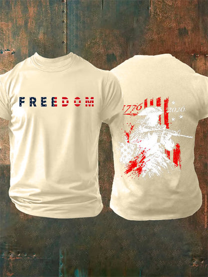 Men's 250th Anniversary Distressed American Flag 2-sided Shirt