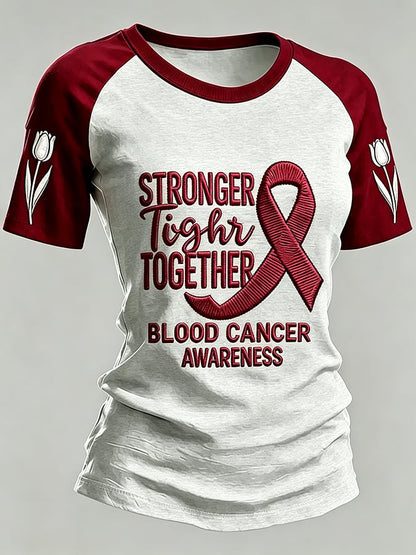 Women's Blood Cancer Awareness V-neck T-shirt