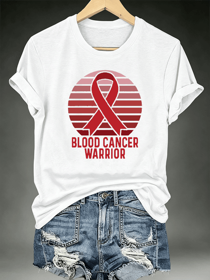 Women's BLOOD CANCER WARRIOR Print T-Shirt