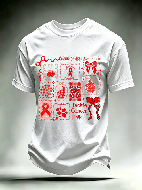 Men's Tackle Cancer Print T-Shirt
