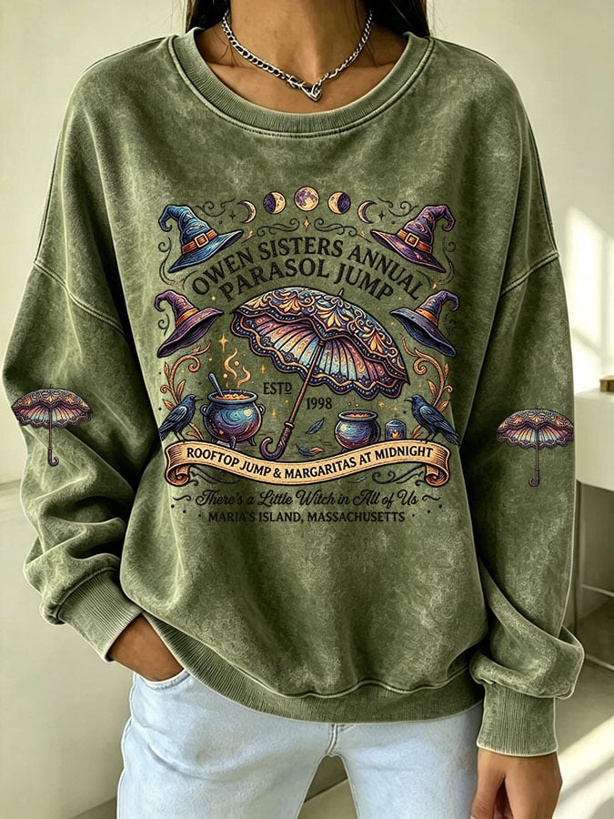 Women's There's A Little Witch In All Of Us Print Casual Sweatshirt