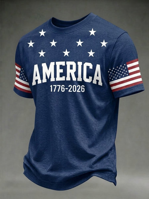 Men's USA 250th Anniversary Short-Sleeve Crew Neck T-Shirt