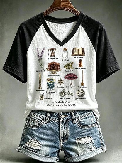 Women's There's A Little Witch In All Of Us Print Casual T-shirt