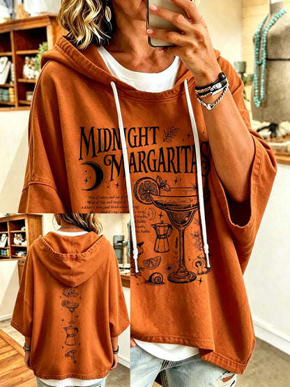 Women's Midnight Margaritas Print Hooded Sweatshirt