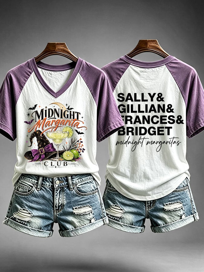 Women's Midnight Margaritas Print Casual T-shirt