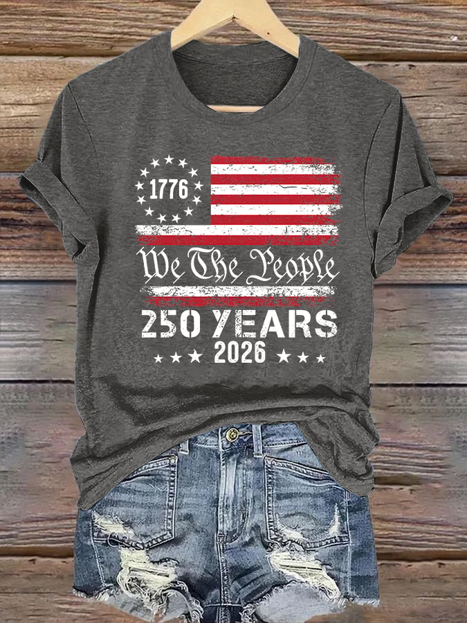 Women's  250 YEARS Print Round-Neck T-Shirt