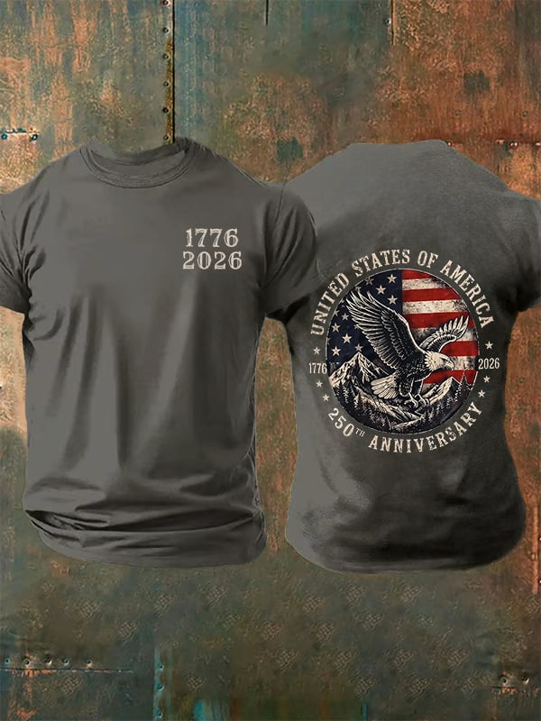 Men's 250th Anniversary Print Crew Neck T-Shirt