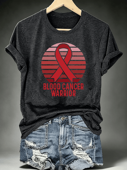 Women's BLOOD CANCER WARRIOR Print T-Shirt