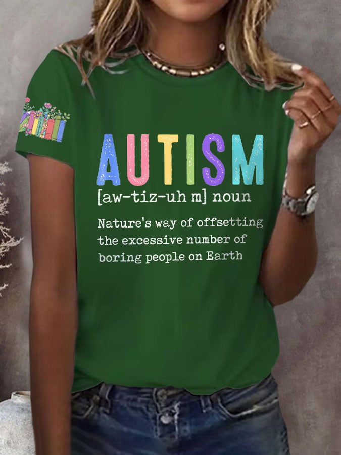 Women's Autism Print T-Shirt