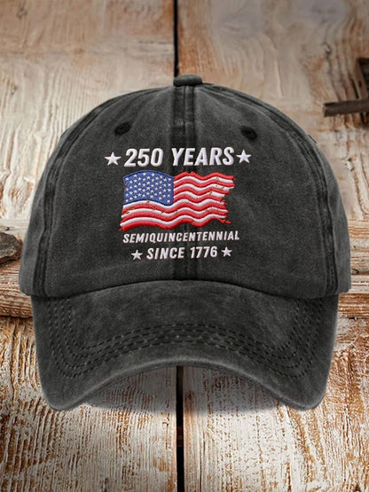 Unisex 250th Anniversary Vintage Washed Cap
