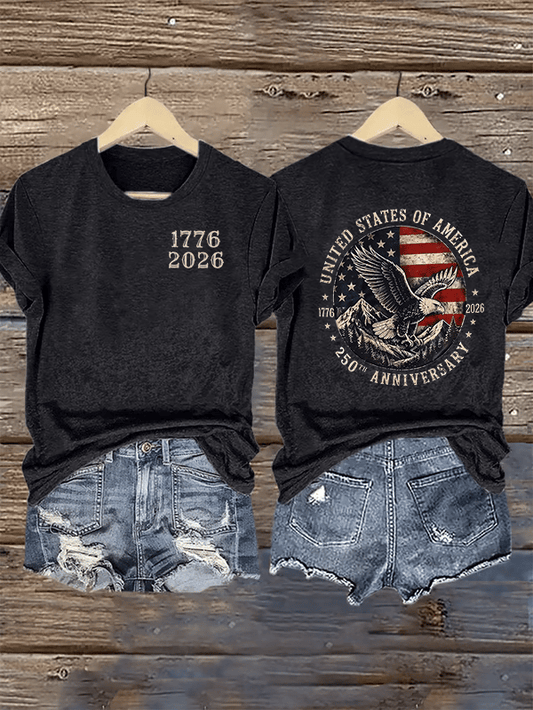 Women's  250th Anniversary Print Crew Neck T-Shirt