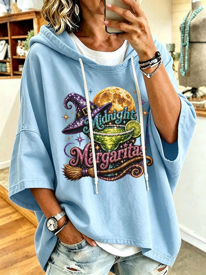 Women's Midnight Margaritas Print Hooded Sweatshirt
