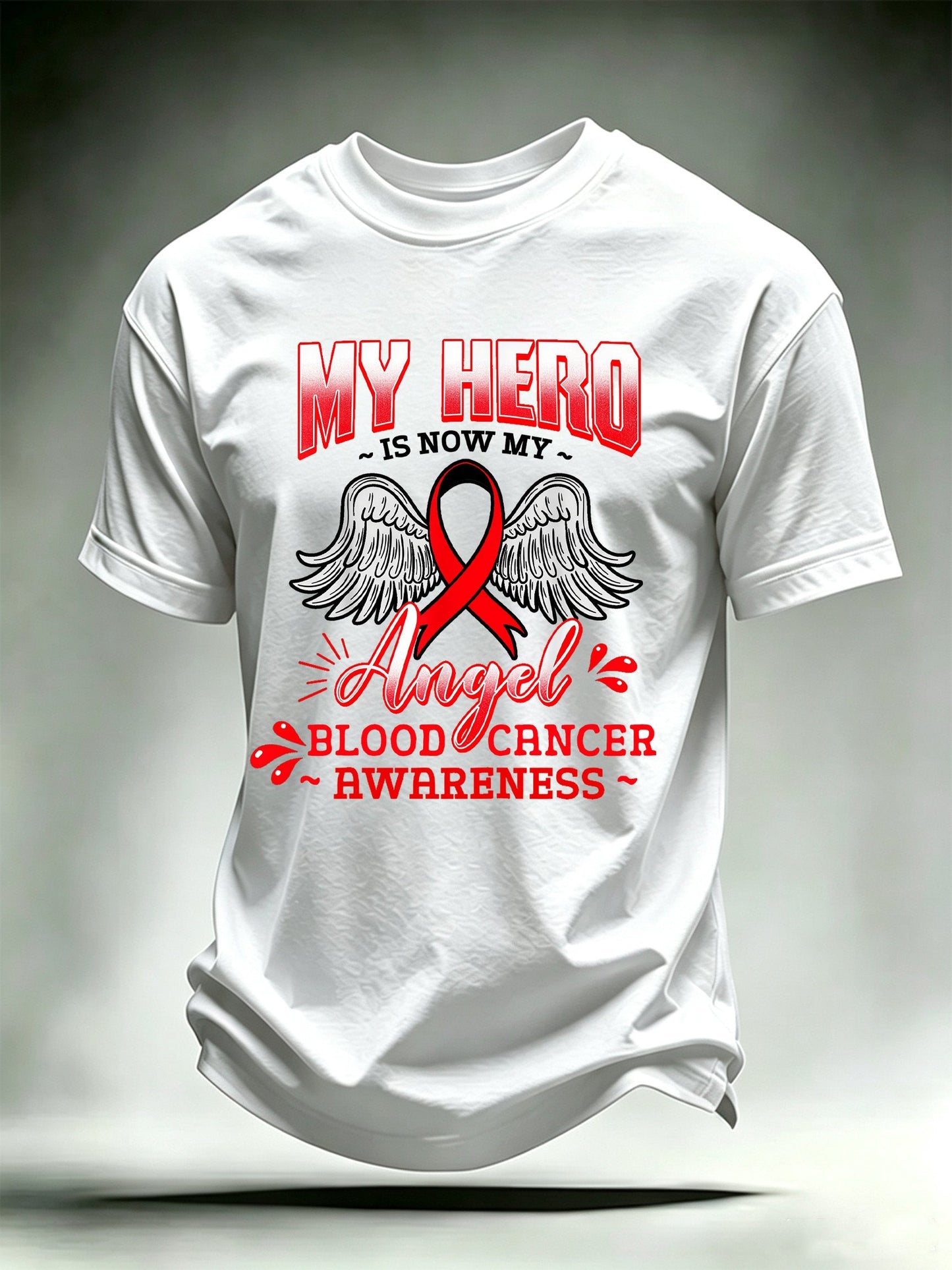 Men's BLOOD CANCER AWARENESS Print T-Shirt