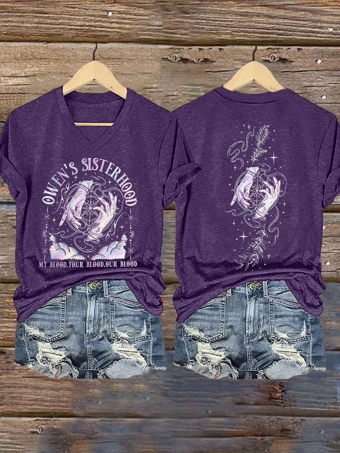 Women's My Blood Your Blood Our Blood Print T-shirt