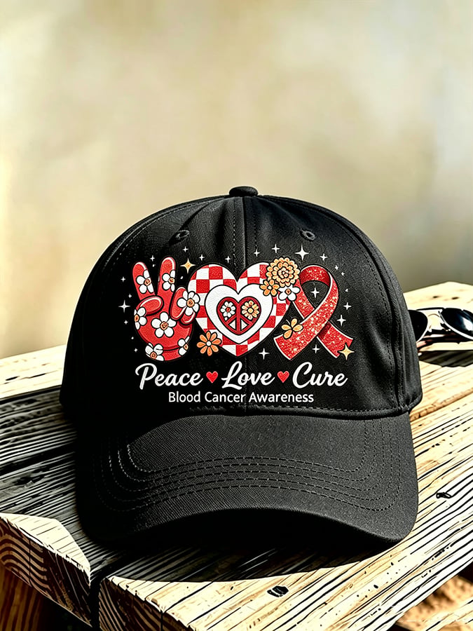 Unisex Blood Cancer Print Baseball Cap