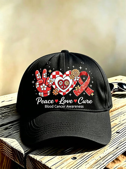 Unisex Blood Cancer Print Baseball Cap