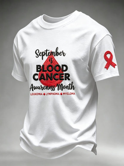Men's Blood Cancer Awareness Graphic T-Shirt