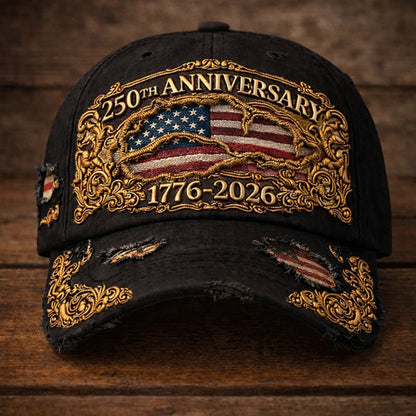 US Vintage 250th Anniversary Printed Hat