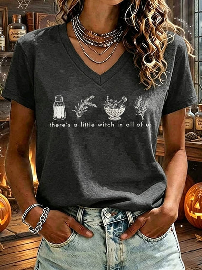 Women's There's A Little Witch In All Of Us Print T-shirt