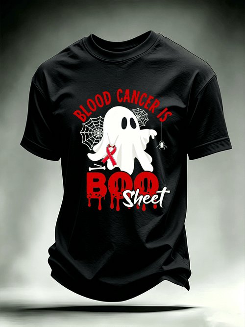 Men's BLOOD CANCER IS BOO SHEET Print T-Shirt