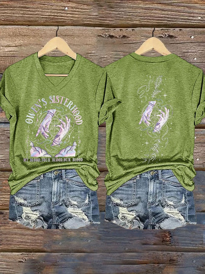 Women's My Blood Your Blood Our Blood Print T-shirt