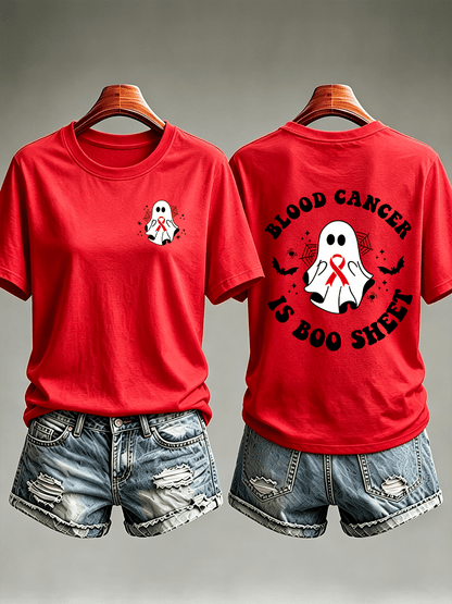 Women's  BLOOD CANCER Print T-Shirt