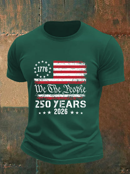 Men's 250 YEARS Print Round-Neck T-Shirt