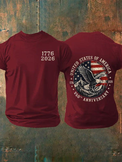 Men's 250th Anniversary Print Crew Neck T-Shirt