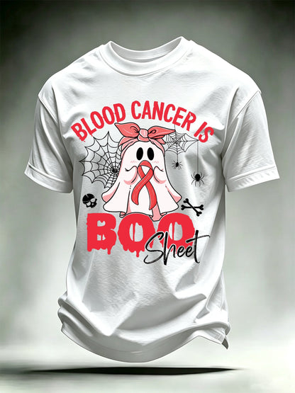 Men's BLOOD CANCER IS BOO SHEET Print T-Shirt