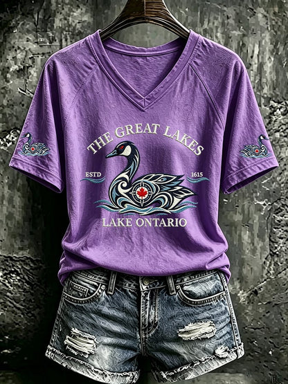 Women's Casual Printed Short-Sleeve T-Shirt