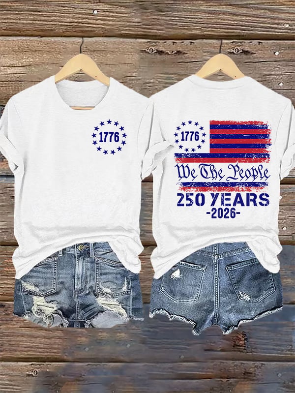 Women's  250 YEARS Print Casual T-Shirt