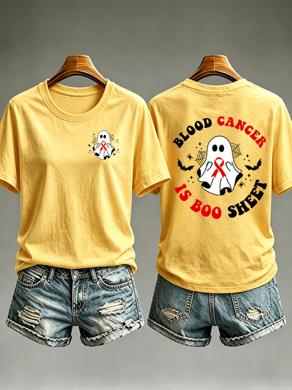 Women's  BLOOD CANCER Print T-Shirt