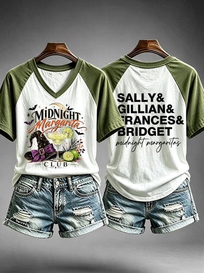 Women's Midnight Margaritas Print Casual T-shirt
