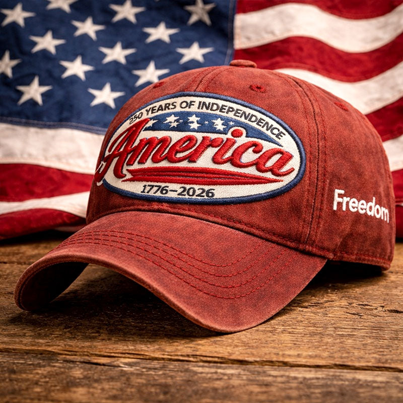 Retro 250th Anniversary Print Casual Hat