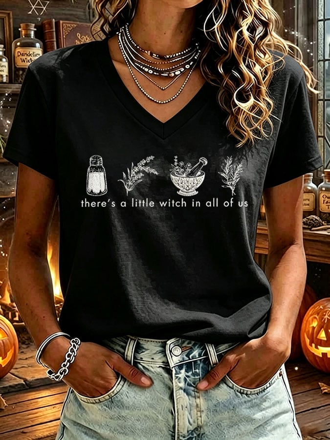 Women's There's A Little Witch In All Of Us Print T-shirt