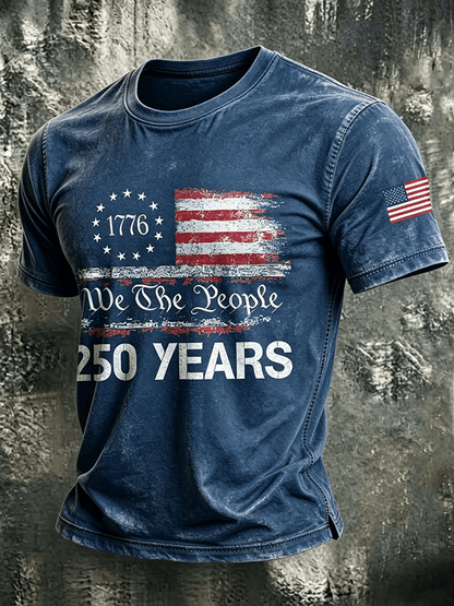 Men's  American 250 Print Casual T-shirt