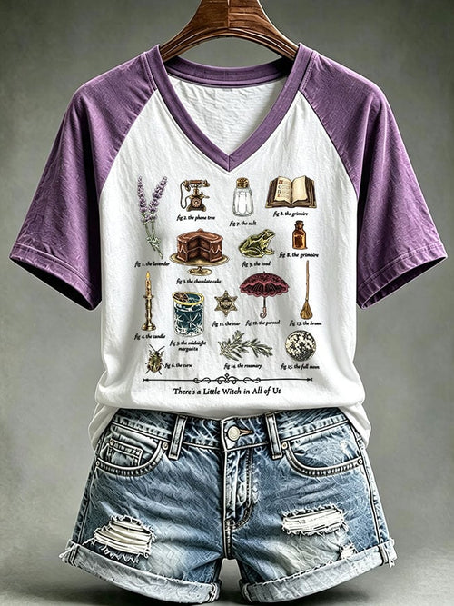 Women's There's A Little Witch In All Of Us Print Casual T-shirt