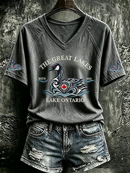 Women's Casual Printed Short-Sleeve T-Shirt