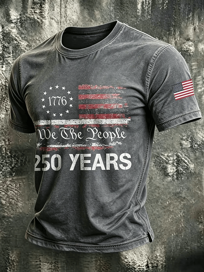 Men's  American 250 Print Casual T-shirt