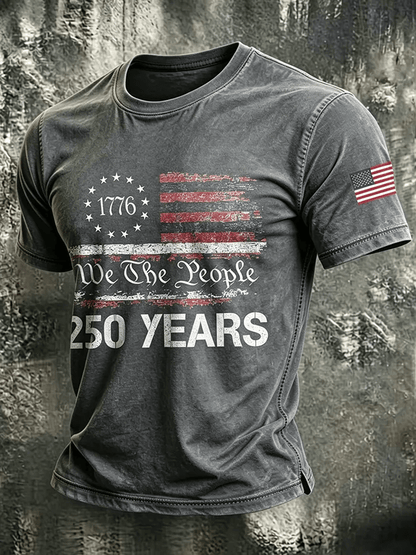 Men's  American 250 Print Casual T-shirt