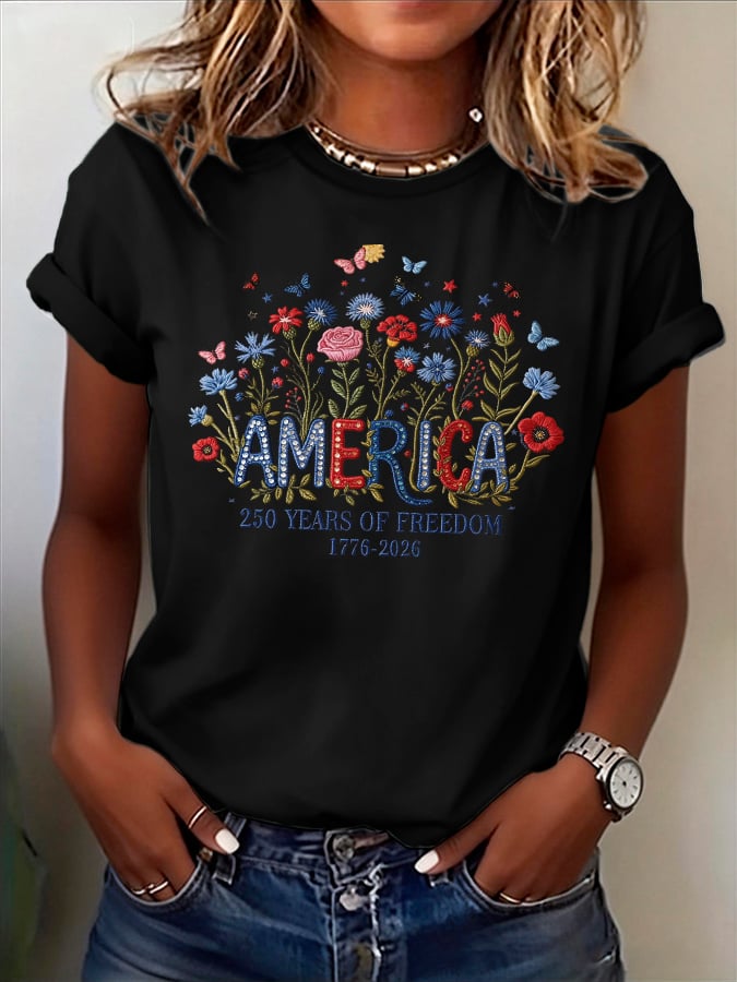 Women's Casual American 250 Commemorative T-shirt