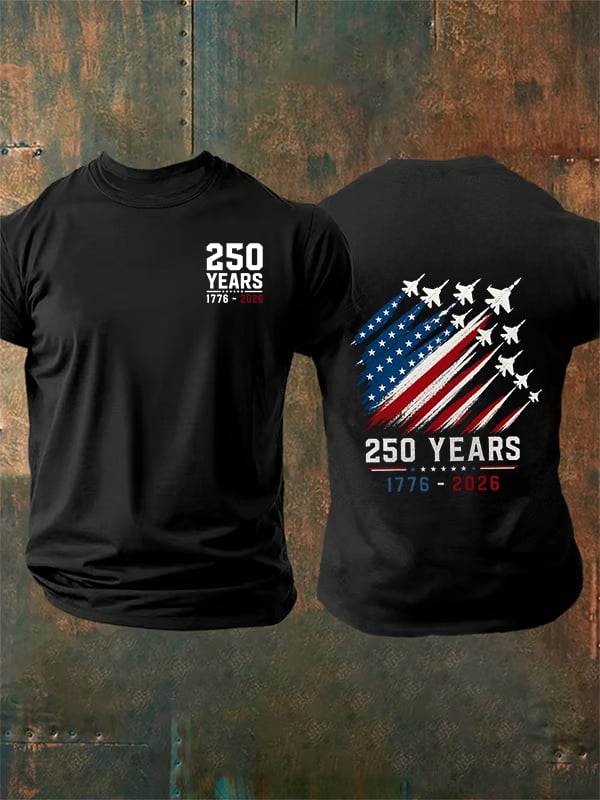 Men's Round-Neck 250 YEARS Printed T-Shirt