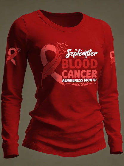 Women's Casual Print Long-Sleeve T-Shirt